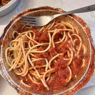 "Pasta and sauce" that came with the chicken marsala