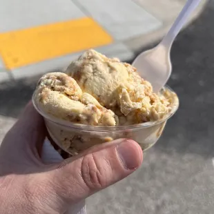 Tagalong and butter toffee gelato