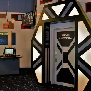 Laser Flash Briefing Room entrance to laser tag - Indy's Premier Laser Tag, Arcade &amp; Event Venue