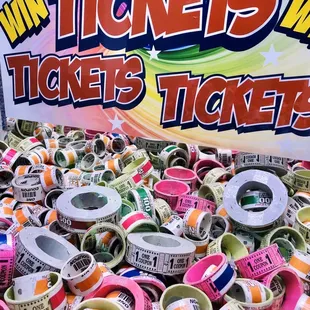 Win tickets in a claw machine game