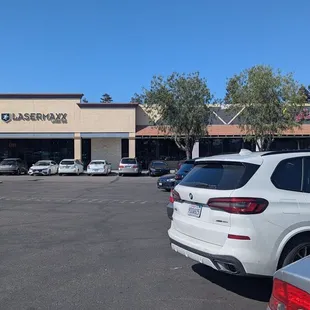 Outside the building