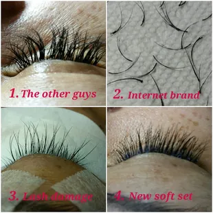 Lash Correction.   You should never know your lashes are on after application.