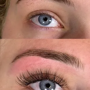 Hybrid eyelash extensions &amp; Eyebrows wax