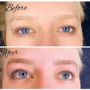 Eyebrow wax &amp; tint, eyelash lift &amp; tint