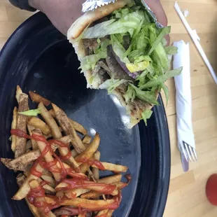 Lashish Gyro Platter Combo Dinner