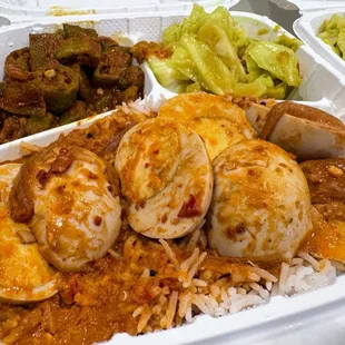 Close up of the Spicy Boiled Eggs (Thursday special)