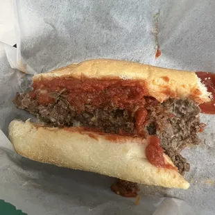 Mini with provolone and marinara