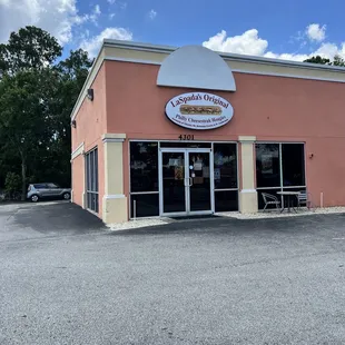 the front of the restaurant