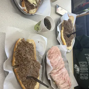 Regular Cheesesteak and Regular Italian Special Hoagie