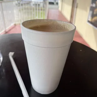 Cafe con leche (Grande) $5. Medium $3 and small $2.50