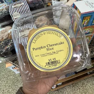 Pumpkin cheesecake slice