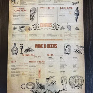 Menu continued