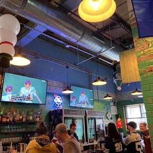 Sports and Frosty upside down