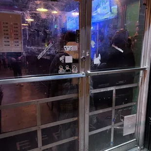 the door to the restaurant