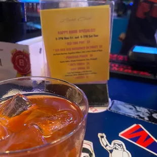 Old fashioned &amp; menu