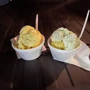 2 scoops of saffron pistachio and a mix of saffron pistachio and regs pistachio yum