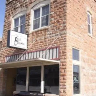 the front of the building