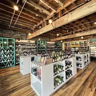 Wine section of the store