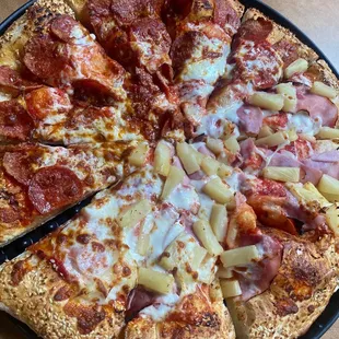 Pepperoni and Hawaiian