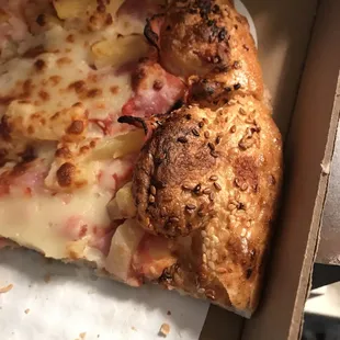 Poppy seeds on crust