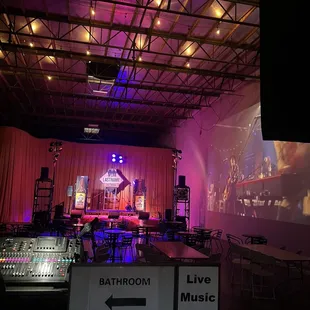 Live music garage inside