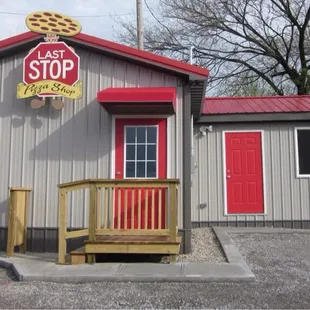 the front of the building