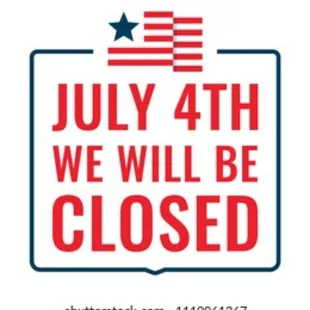Closed July 4, 2023
