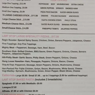 Our New Menu for 2022, Yes we do have Smoker stuff and if you look at the menu. We do have other foods. Just check us out on Facebook.