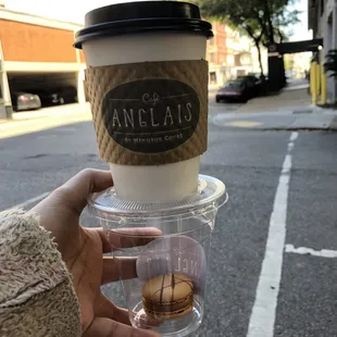 My free macaroon in a cup they gave me