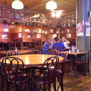 a group of people sitting at a table