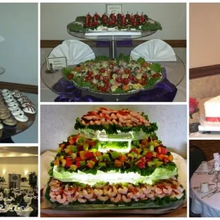 a variety of desserts