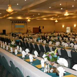 a large banquet hall