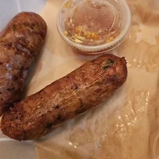 lao sausage...they give you 3 but hubby was too hungry and took one out already