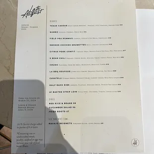 Food Menu