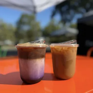 Ube Latte and Dirty Chai
