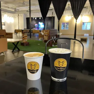 Cappuccino and white chocolate mocha