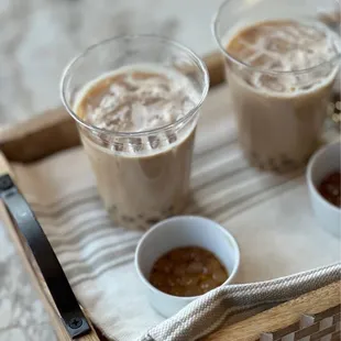 tray of iced coffee
