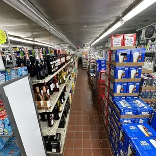 the aisle of a grocery store