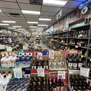 a wide selection of bottles