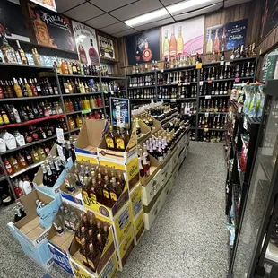 a wide selection of liquors