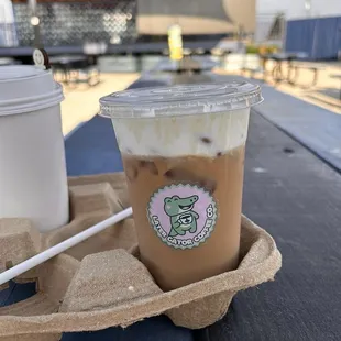 Iced latte with sweet cold foam