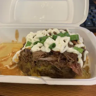 BBQ Brisket Baked Potato