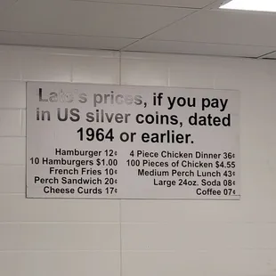 the price of silver coins, dated in 1964 or earlier
