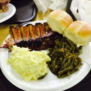 a plate of food on a table