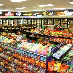 a grocery store filled with liquor