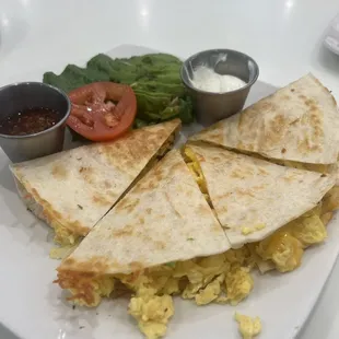 Chilaquiles Breakfast Quesadilla