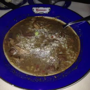 Rabbit and andouille gumbo