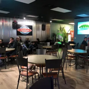 people sitting at tables