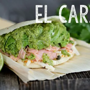 Tuna Avocado salad AREPA!  For the sea food lover!