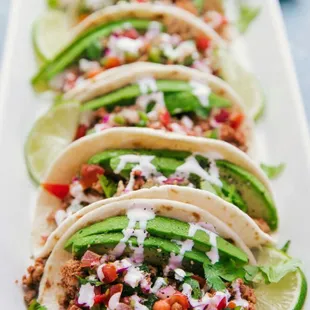 6 beef tacos platter for two!